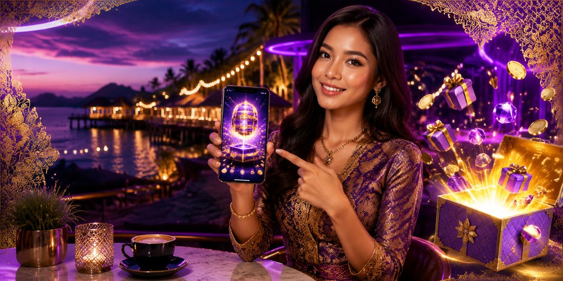 Pengguna Langkawi memainkan Roulette dalam talian pada telefon dengan tema batik tempatan