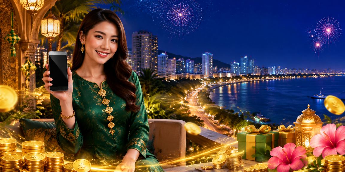 Antara muka pendaftaran dan bonus Hari Raya di platform 18sx Pulau Pinang